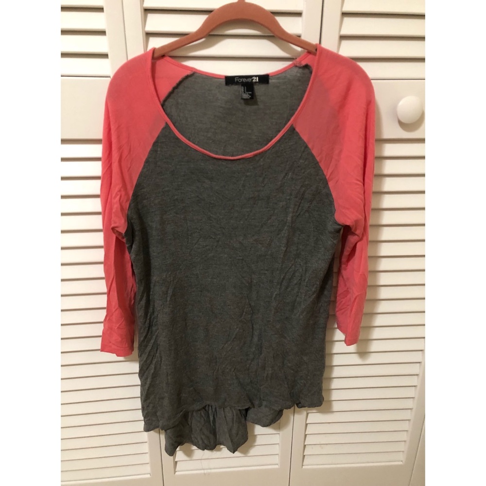 Pink & Gray Top